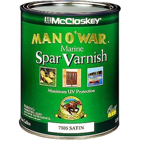 Mccloskey Company - Valspar 80-6505 1 Gallon Satin Man-O-War Spar Varnish 350 VOC 12027650519 - main